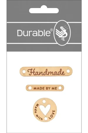 Di Tendenza Pack di 3 Etichette in Legno - Handmade - Durable