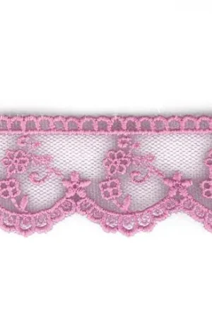 Pizzo al metro - Pizzo lampone (3cm) - LMC Subito Disponibile