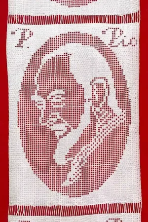 Offerta Del Giorno Applicazione Termoadesiva Ricamo Rete Pizzo Sacro Padre Pio – Rettangolare 14x10 cm