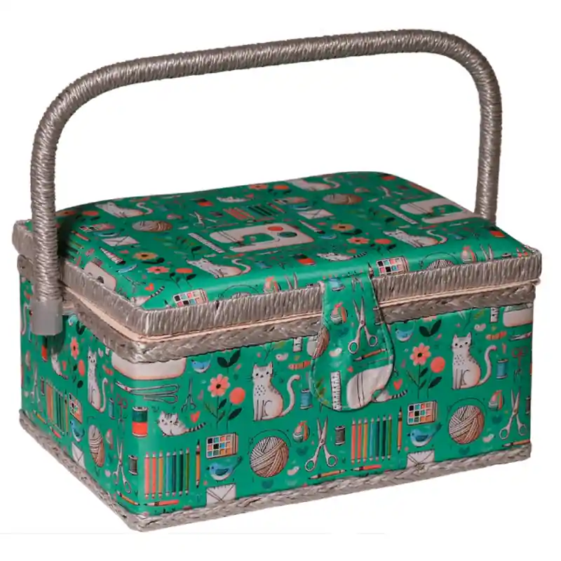 Scatola da Cucito con Motivi di Sartoria - RTO Compra Oggi Stesso