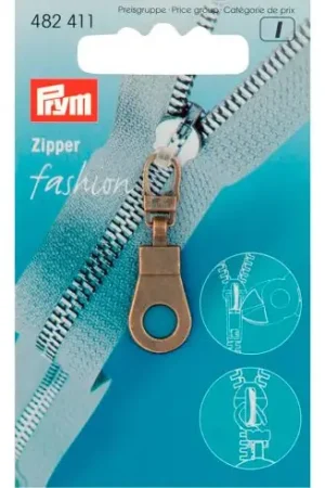 Professionale Linguetta per la chiusura - Fashion zipper -  Occhiello in ottone antico - Prym