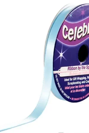 Raso su un rotolo - Raso blu liscio - 6 mm x 6 m - Celebrate Miglior Prezzo