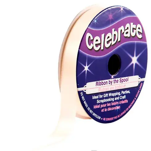 Più Venduto Raso su un rotolo - Raso ecru liscio - 9 mm x 6 m - Celebrate