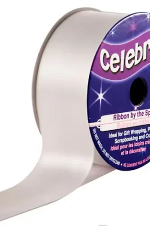 Raso su un rotolo - Liscio satinato bianco - 25 mm x 5 m - Celebrate Prezzo Basso