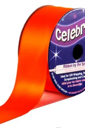 Must-Have Raso su un rotolo - Liscio arancione satinato - 25 mm x 5 m - Celebrate