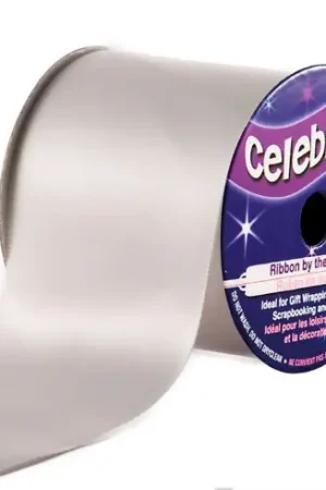 Raso su un rotolo - Raso grigio chiaro - 50 mm x 4 m - Celebrate Soddisfatti O Rimborsati