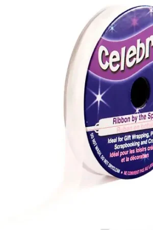 Offerta Speciale Organza su un rotolo - Organza bianca semplice - 6 mm x 8 m - Celebrate