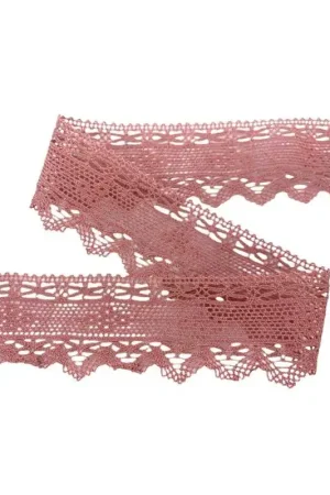 Passamaneria Merletto Cotone Macramé Modello Tombolo Pizzo Smerlato Alto 4 Cm Subito Disponibile