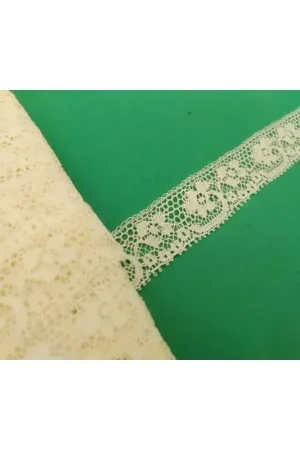 Ultima Occasione Passamaneria Merletto Pizzo Ricamo Valenciennes Puro Cotone Alto 17 Mm