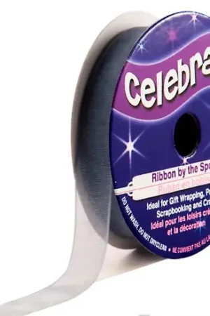 Organza su un rotolo - Organza gris uni - 9 mm x 8 m - Celebrate Nuova Collezione