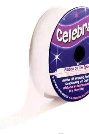 Offerta Organza su un rotolo - Organza bianca semplice - 12 mm x 6 m - Celebrate