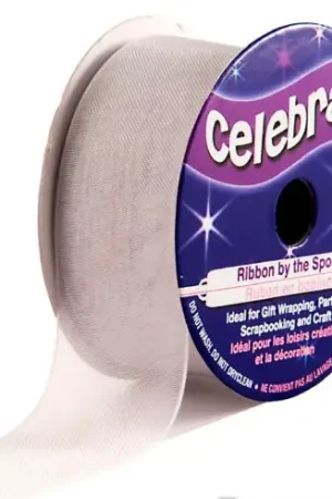 Organza su un rotolo - Organza argento - 25 mm x 5 m - Celebrate Promozione