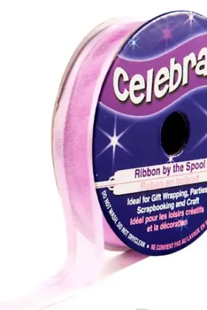 Organza su un rotolo - Organza con bordi in raso - 12 mm x 5 m - Celebrate Novità