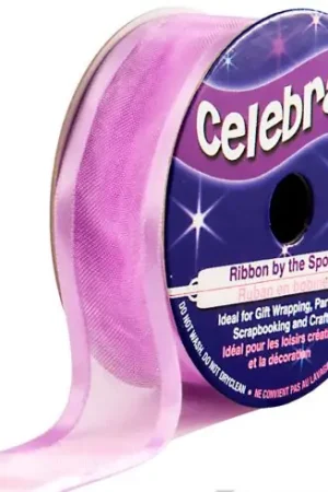 Subito Disponibile Organza su un rotolo - Organza con bordi in raso - 20 mm x 4 m - Celebrate