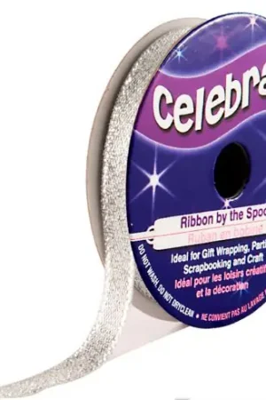 Nastro di nylon su una bobina - Nylon e argento metallico - 7 mm x 6 m - Celebrate Direttamente Dal Produttore