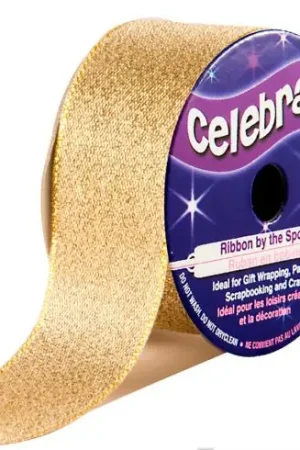 Must-Have Nastro di nylon su una bobina - Nylon e oro metallico - 26 mm x 4 m - Celebrate