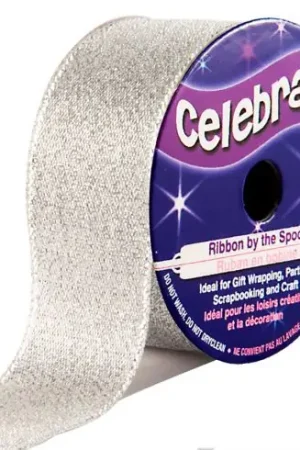 Nastro di nylon su una bobina - Nylon e argento metallico - 26 mm x 4 m - Celebrate Direttamente Dal Produttore