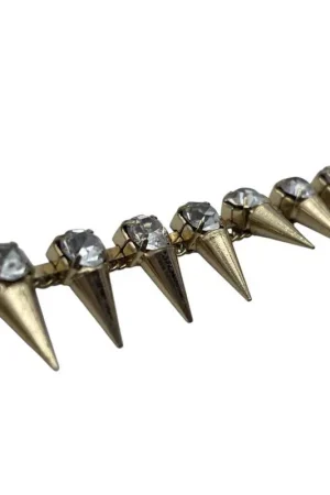 Più Venduto Passamaneria gioiello borchie – 5×1,3 cm – metallo e strass – alta 13 mm