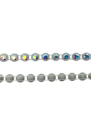 Non Perdere 50 cm Passamaneria Gioiello con Strass Boreale Trasparente 5 mm – Qualità Oktant Premium