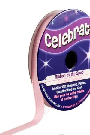 Scelto Dai Clienti Bobina Grana grossa - Grosgrain rosa chiaro con macchie bianche - 6 mm x 5 m - Celebrate