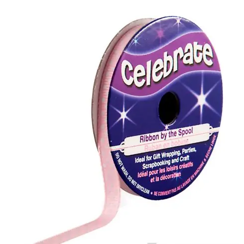 Scelto Dai Clienti Bobina Grana grossa - Grosgrain rosa chiaro con macchie bianche - 6 mm x 5 m - Celebrate