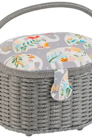 Scatola da Cucito Ovale - Elephants - Hobby Gift Compra Adesso