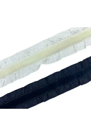 Must-Have Passamaneria Semielastica con Rouches in Velluto e Organza Alta 20mm