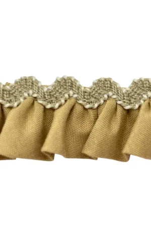 Prezzo Di Fabbrica Passamaneria Profilo Bordo Serpentina Rouches Frangia Liscio Misto Cotone Unito Alto 2 Cm