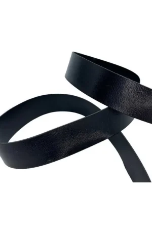 Prezzo Di Fabbrica Passamaneria Nastro Cinta Nero Finta Pelle Similpelle Cinghia Alto 2,5 Cm