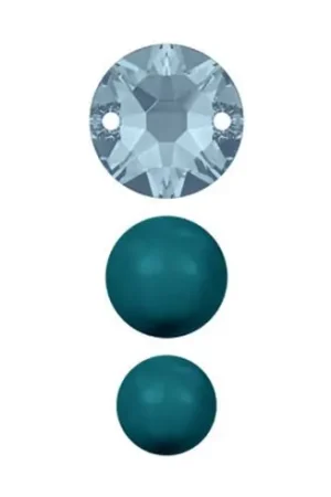 Ordina Subito Perline e paillettes - Pacco di 35 perle Swaroski - Petrol Selection - Rowan
