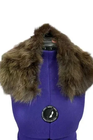 Collo Pelo Pelliccia Marrone Larga 65x18 Cm Più Venduto