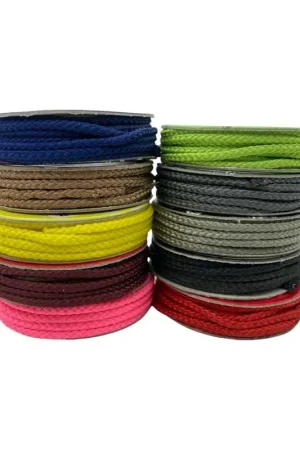 2 Mt Bobina Passamaneria Corda Stringa Cordoncino Intrecciato Grosso 4 Mm Prezzo Di Fabbrica