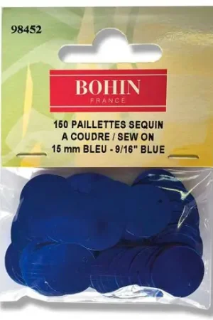 Nuova Collezione Perline e paillettes - Paillettes sequin 15 mm - Blu - Bohin