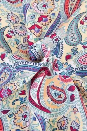 Tessuto Ecoviscos Katia - Paisley Indiano Popolare