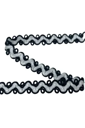 Novità Passamaneria Bicolore Copripunto Bianco Nero Alto 1 Cm