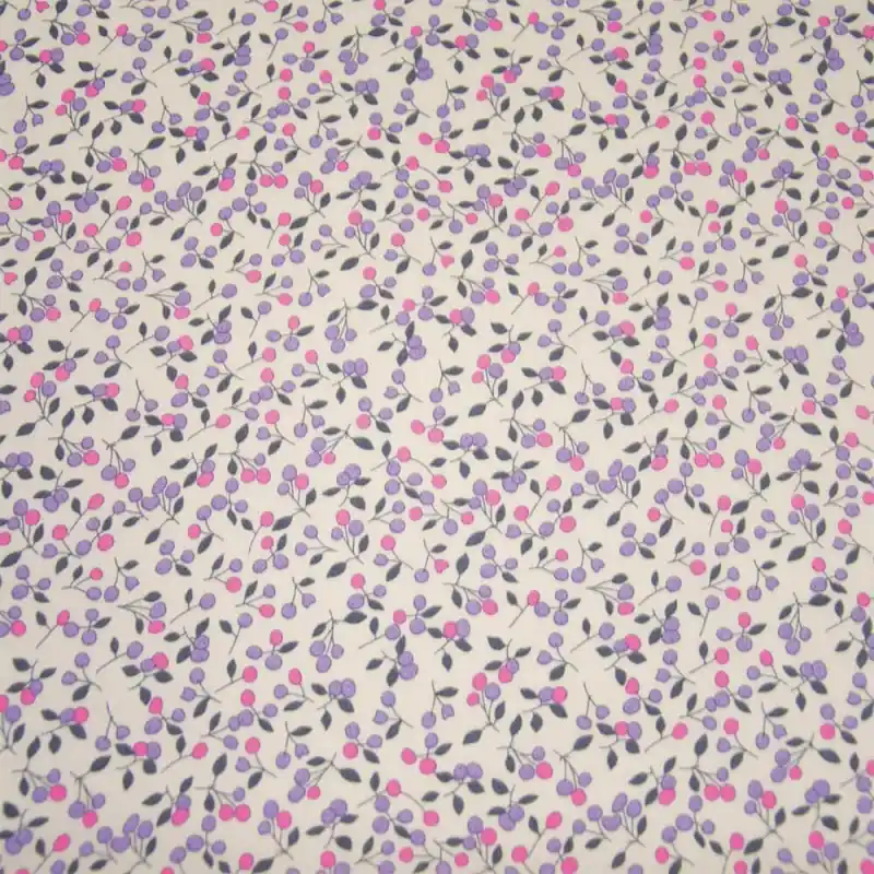 Prezzo Di Fabbrica Tessuto Popeline Light Print Katia - Ciliegia Fluor