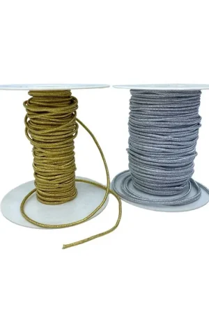 2 Metri Passamaneria Elastico Molla Tubolare Lurex 3 Mm Nuovo Arrivo