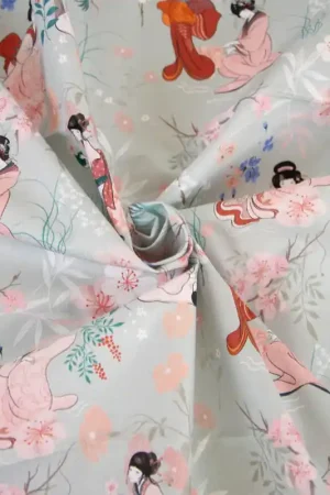Tessuto Poplin Katia - Geisha Sakura Più Venduto
