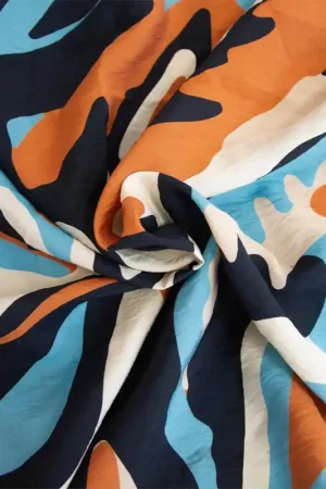 A Buon Prezzo Tela Rayon Voile Print - Africa