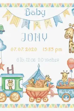 kit ricamo a punto croce - Registro dei bambini - Letistitch Acquista Ora