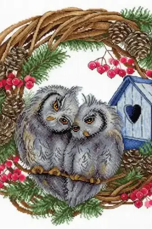 Subito Disponibile kit ricamo a punto croce - La cassetta per il nido del gufo - MP Studia