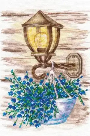 kit ricamo a punto croce - Lanterna con fiori - Oven Miglior Prezzo