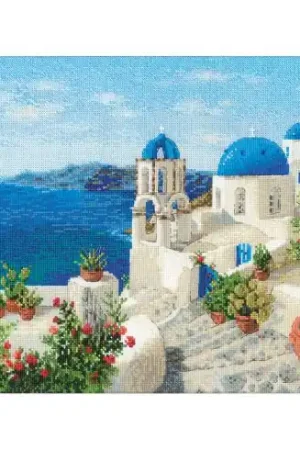 kit ricamo a punto croce - Santorini - Riolis Economico