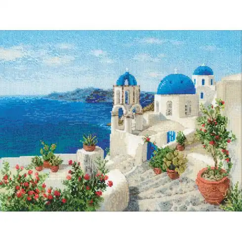 kit ricamo a punto croce - Santorini - Riolis Economico