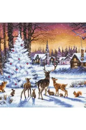 kit ricamo a punto croce - Legno di Natale - Letistitch Offerta Speciale