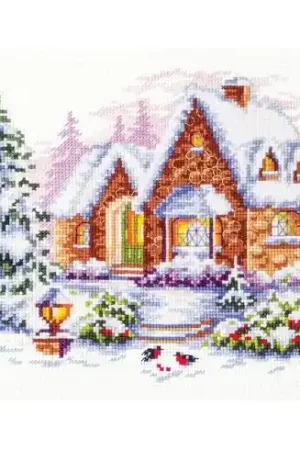 Ultime Pezzi kit ricamo a punto croce - Casa d'inverno - Magic Needle