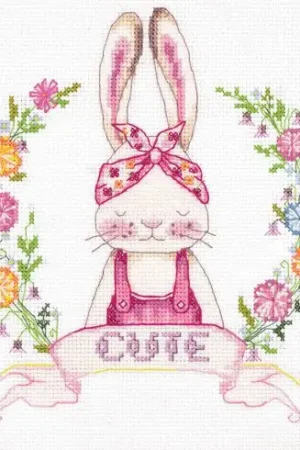 Nuovo Arrivo kit ricamo a punto croce - Coniglio carino - Panna