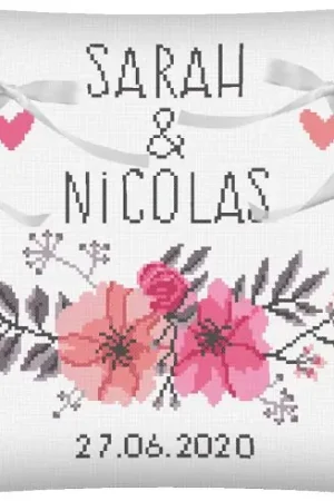 Kit cuscino da ricamo - Cuscino da sposa - In polvere - Princesse Acquista Ora