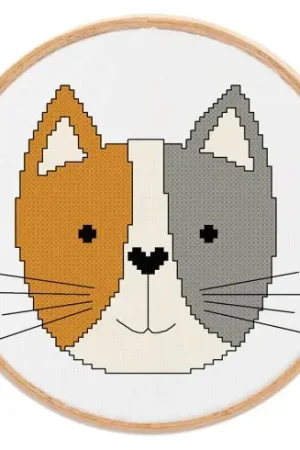 Economico kit ricamo a punto croce - Gattino - Princesse