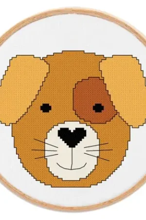 kit ricamo a punto croce - Piccolo cane - Princesse Sconto